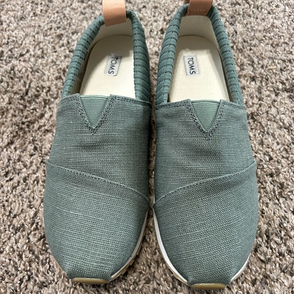 Toms Shoes - TOMS Women's Sage Green Slip-On Flats
